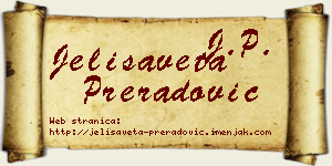 Jelisaveta Preradović vizit kartica